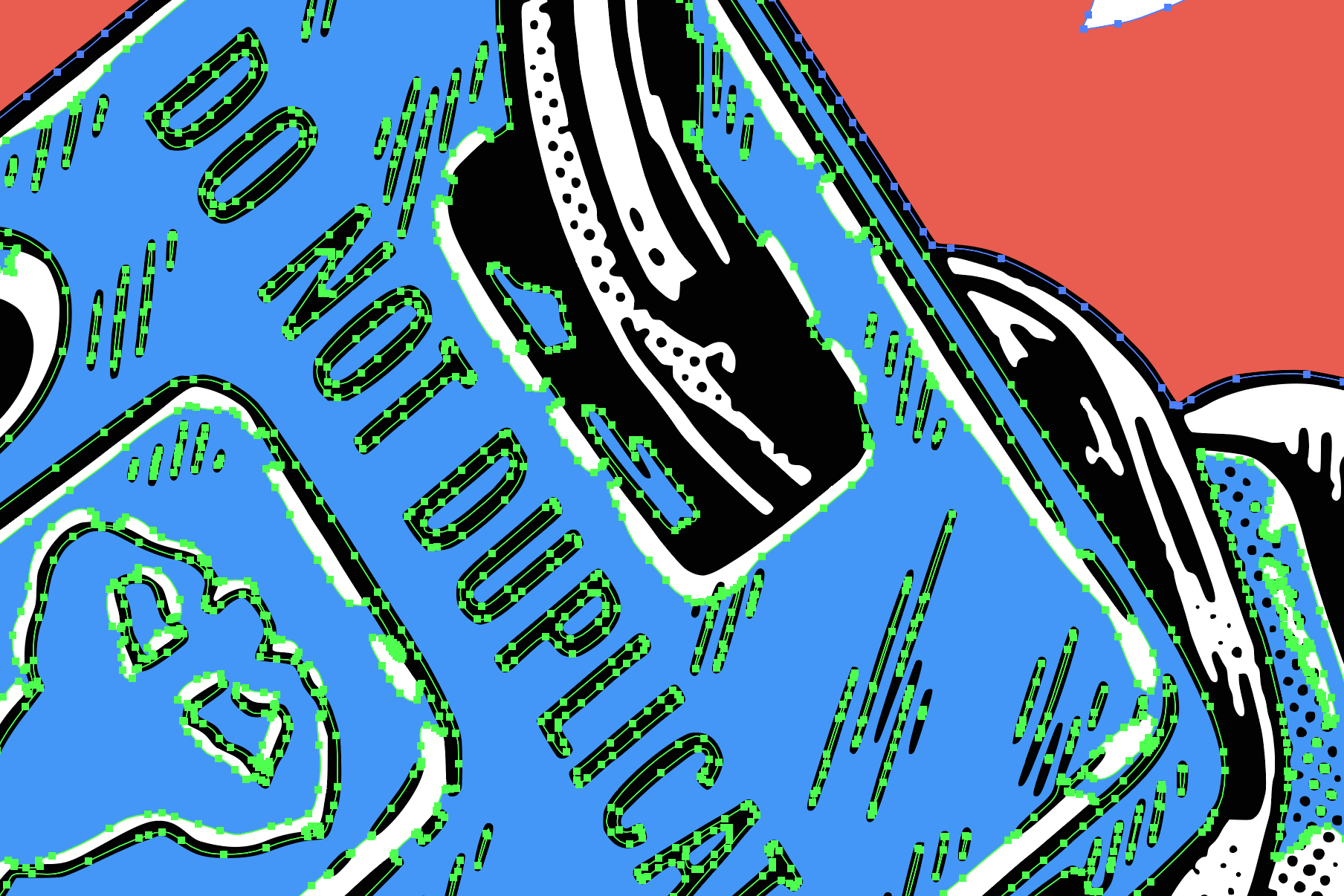 Detail of trap spread preventing white gaps on press